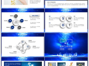 藍色綻放 2018商業(yè)計劃與營銷策劃PPT模板詳解